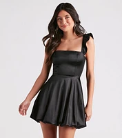 Classic Girl Satin Skater Bubble Dress