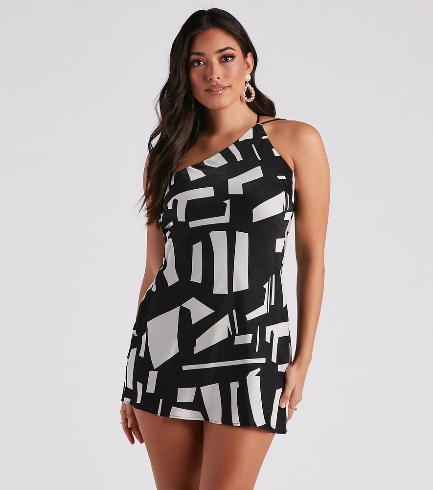 Stylish Stunner Printed A-Line Mini Dress