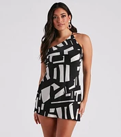 Stylish Stunner Printed A-Line Mini Dress