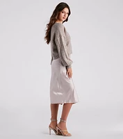 Rendezvous Satin Slip Midi Dress