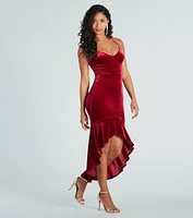 Feeling Sultry Velvet Mermaid Midi Dress