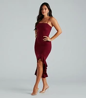 Timeless Crush Sleeveless Ruffle Midi Dress