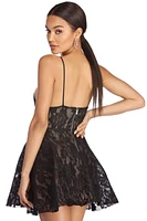 Bound To Lace Skater Dress