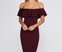 Ready And Ruffled Midi Dress