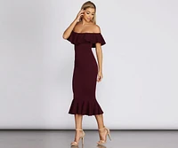 Ready And Ruffled Midi Dress