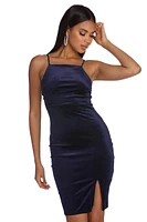 Want It All Velvet Midi Dress