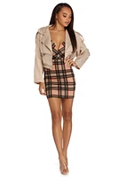 Pretty Plaid Mini Dress