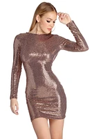 Dip Back Sequin Dress