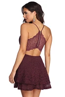 Lace Appeal Layered Skater Dress