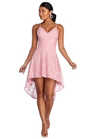 Aura Lace High Low Skater Dress