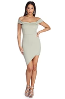 Sweetheart Asymmetrical Mini Dress