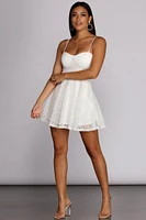 Baby-doll Lace Skater Dress