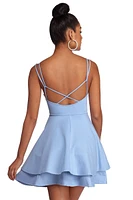 Daytime Affair Ponte Skater Dress