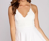 Layered Lace Skater Dress