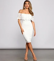 Stunner Lace Midi Dress