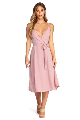 Flirty Ruffles Midi Dress