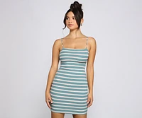 Summer Sweetheart Striped Mini Dress