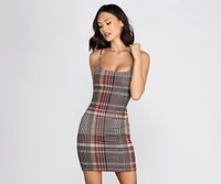 Check Plaid Mini Dress