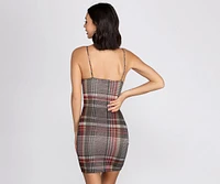 Check Plaid Mini Dress