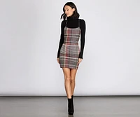 Check Plaid Mini Dress