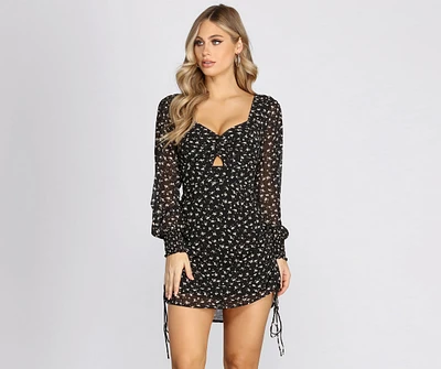 Flirty Florals Blouson Mini Dress