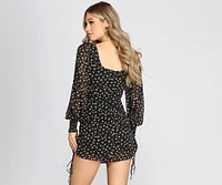 Flirty Florals Blouson Mini Dress