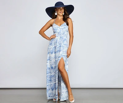 Take Me Away Tropical Tie-Dye Maxi Dress