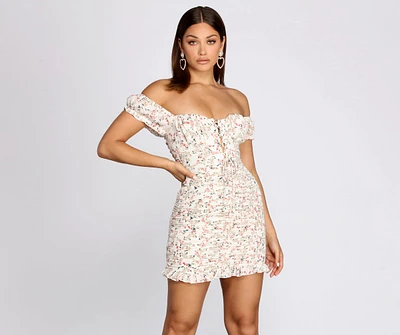 Prettiest Pick Sweetheart Ruched Mini Dress