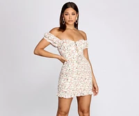 Prettiest Pick Sweetheart Ruched Mini Dress