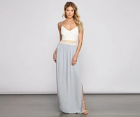 Effortlessly Stunning Crochet Waist Maxi Dress