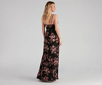 Total Sweetheart Floral High Slit Maxi Dress