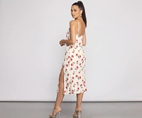 Keep It Rosey Slip Midi Dress