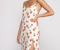 Keep It Rosey Slip Midi Dress