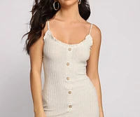 Such A Sweetheart Ribbed Knit Mini Dress