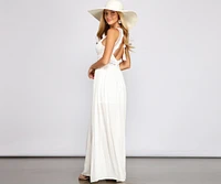 Stylish Girl Summer Crochet Maxi Dress