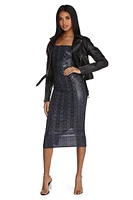 Snake Bite Midi Dress