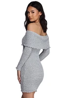 Cutie Cable Knit Mini Dress