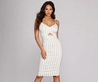 Stripe It Right Midi Dress