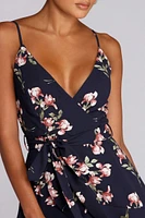 Wrapped Florals Skater Dress