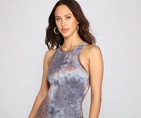 Trendy Tie-Dye Mini Dress