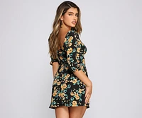 Floral Frenzy Off The Shoulder Skater Dress