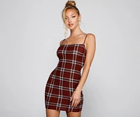 Pretty Plaid Mini Dress