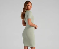 Rare Sight Basic Crew Midi Dress