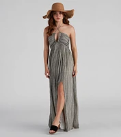 Life Made Easy Linen Halter Maxi Dress