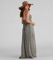 Life Made Easy Linen Halter Maxi Dress