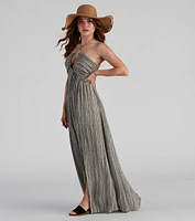 Life Made Easy Linen Halter Maxi Dress