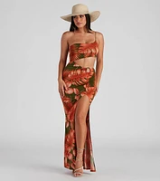 Paradise Ready One-Shoulder Maxi Dress