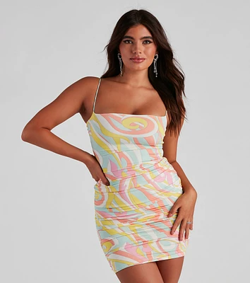 Disco Diva Square Neck Mini Dress