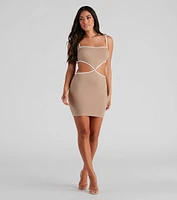 Chic Neutral Vibe Mini Dress