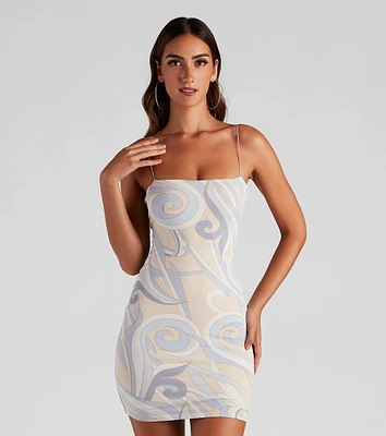 The Mood Geo Print Mini Dress